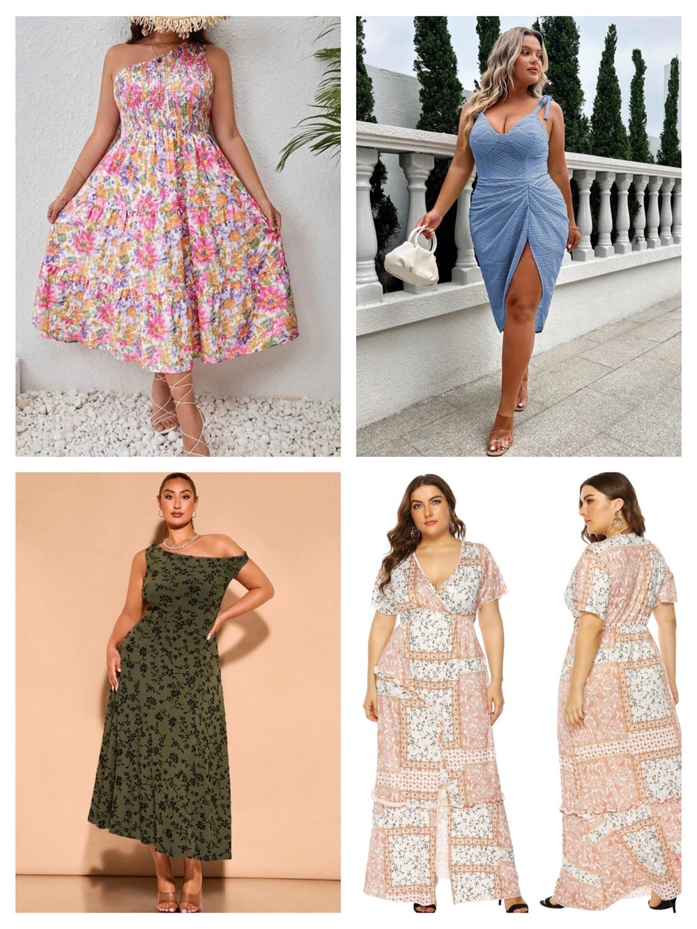 BUNDLE OF 4! Floral Mix & Solid Women’s Dresses Collection
